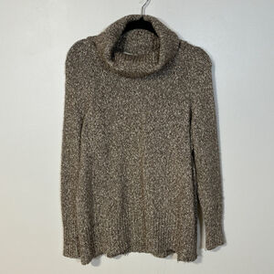 Aritzia Community Sweater Brown White Women’s Small Wool Blend Turtleneck